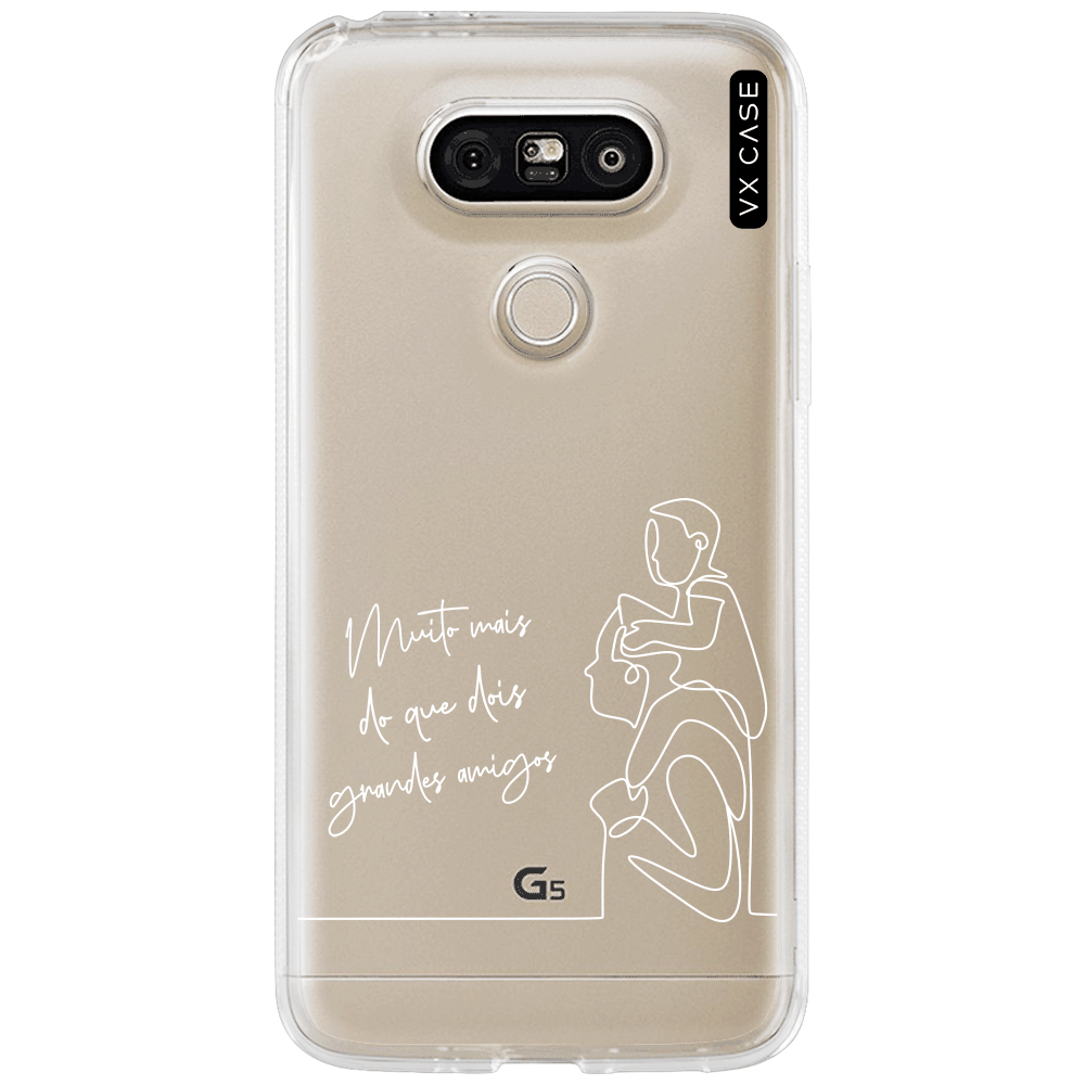 Capa para LG G5 VX Case Mais que grandes amigos Silicone TPU Translúcida -  VX Case