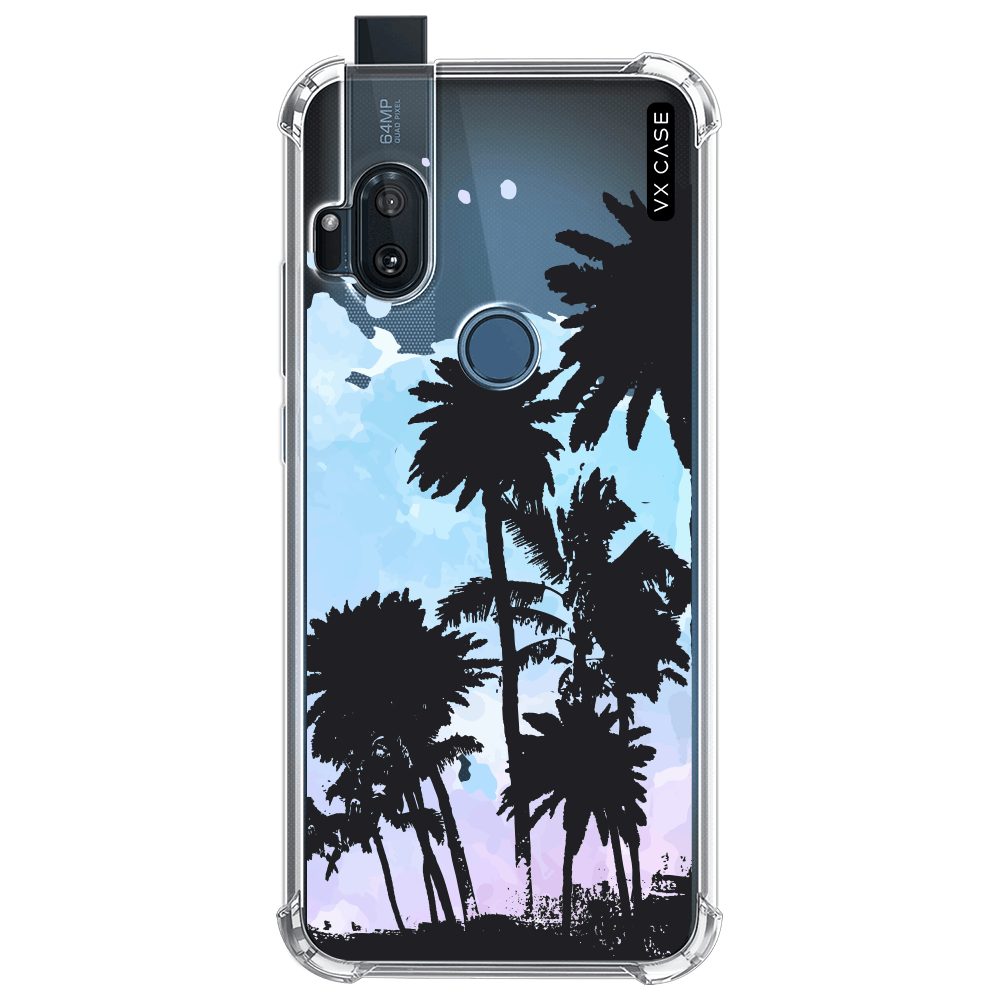 Capa para Motorola One Hyper VX Case Sunset Beach Silicone TPU Translúcida  - VX Case