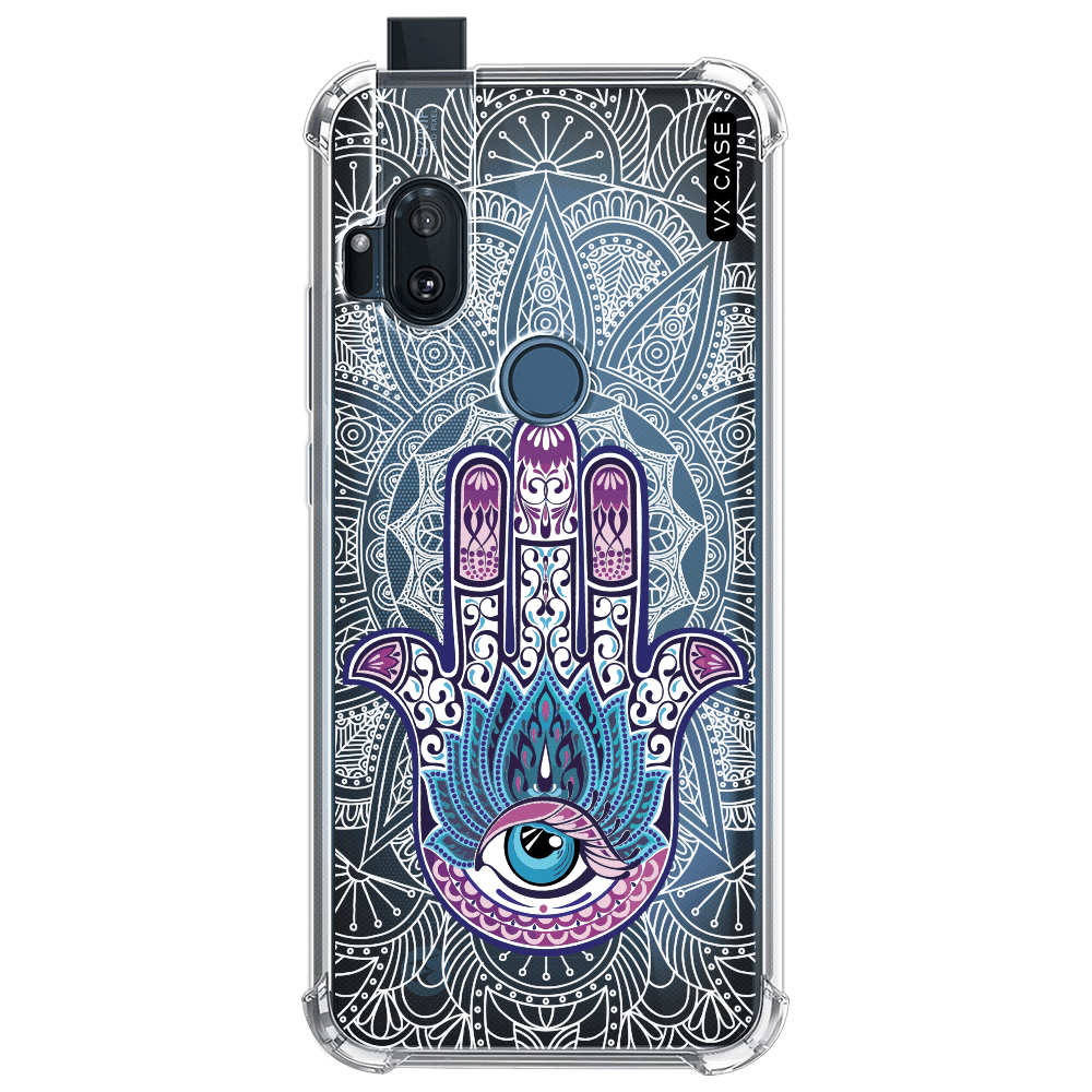 Capa para Motorola One Hyper VX Case Hamsá Color Silicone TPU Translúcida -  VX Case