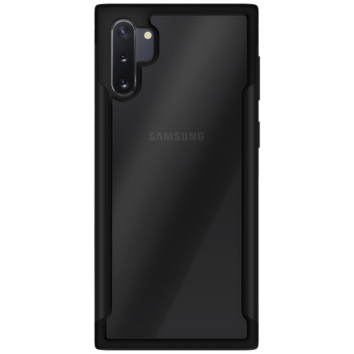 Capa para Galaxy Note 10 Plus Shield Cover VX Case Transparente com Bordas  Laterais em Preto Metálico - VX Case