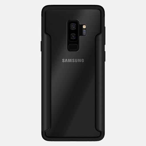 Capa para Galaxy S9 Plus Shield Cover VX Case Transparente com Bordas  Laterais em Preto Metálico - VX Case