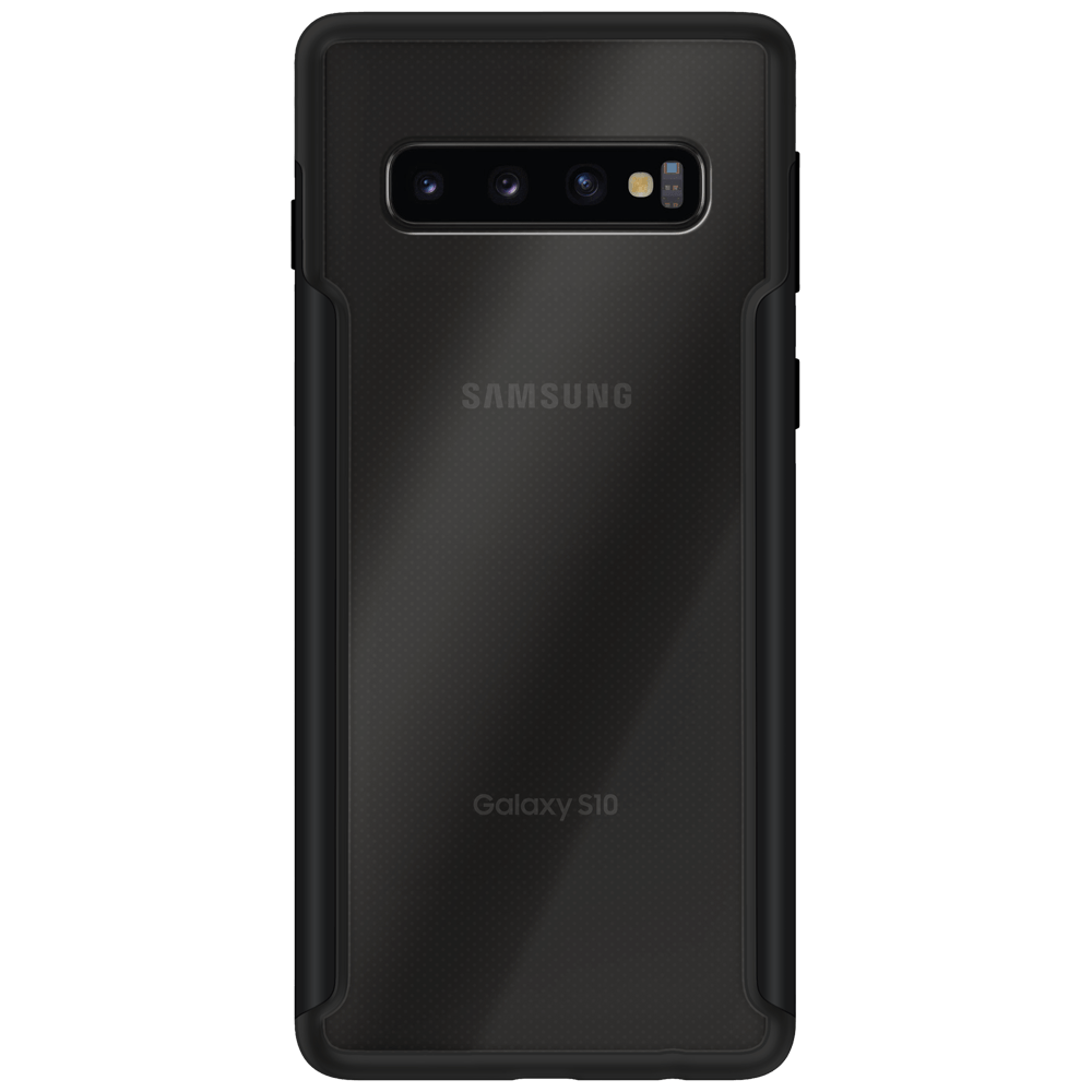 Capa para Galaxy S10 Shield Cover VX Case Transparente com Bordas Laterais  em Preto Metálico - VX Case