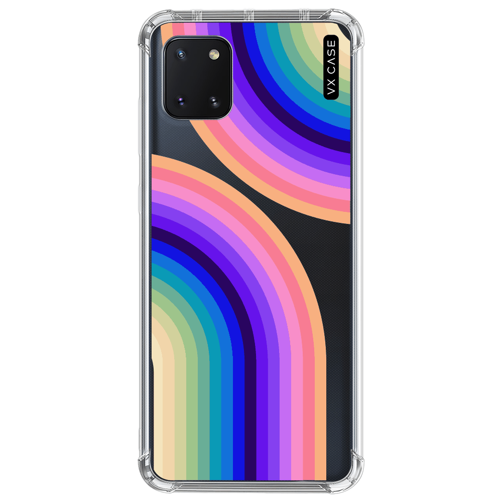 Capa para Galaxy Note 10 Lite VX Case Vintage Rainbow Silicone TPU  Translúcida - VX Case