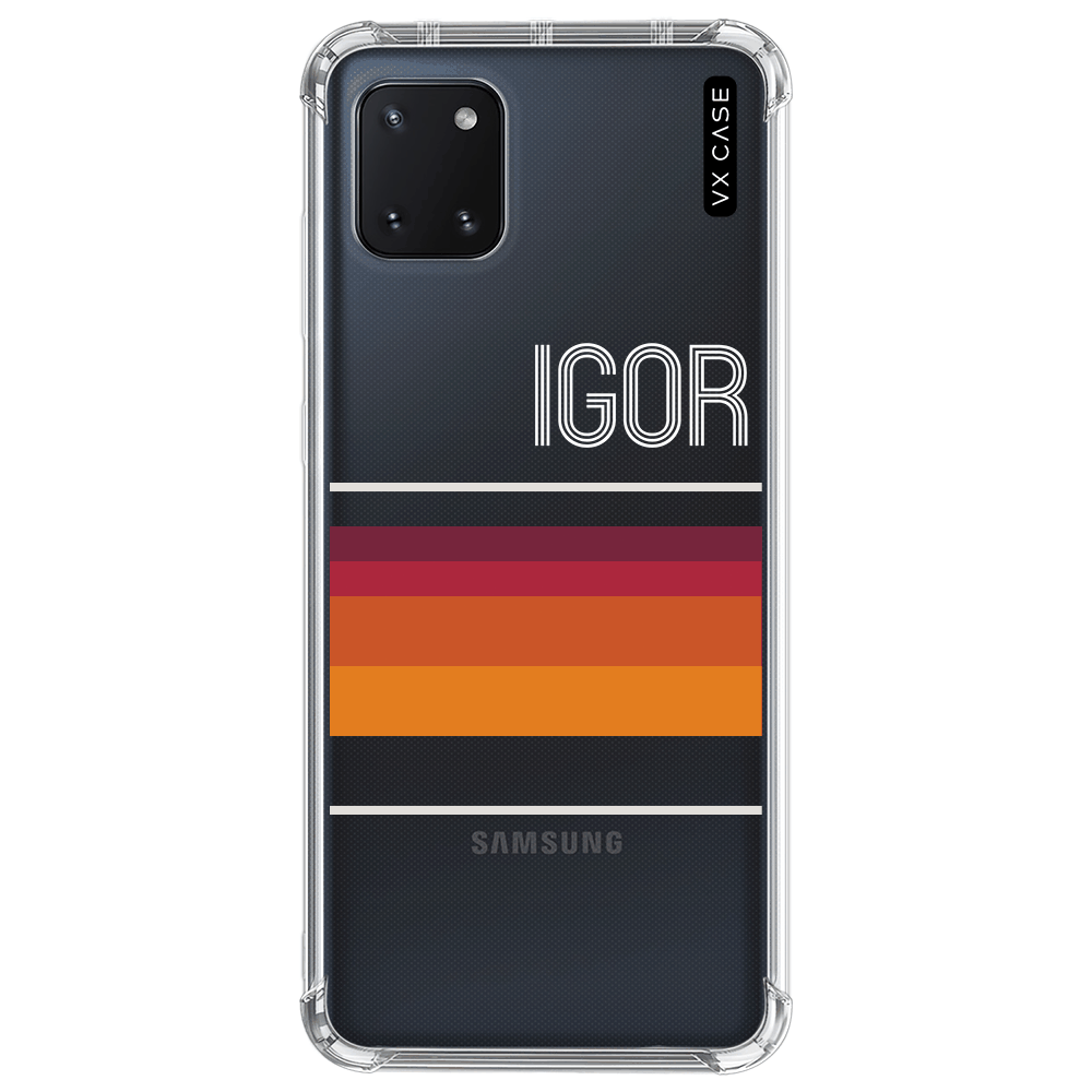 Capa para Galaxy Note 10 Lite VX Case Vintage Name Silicone TPU Translúcida  - VX Case