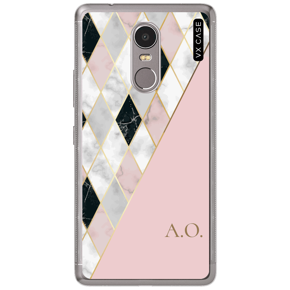 Capa para Lenovo K6 Plus VX Case Rose Lattice Marble Silicone TPU  Translúcida - VX Case