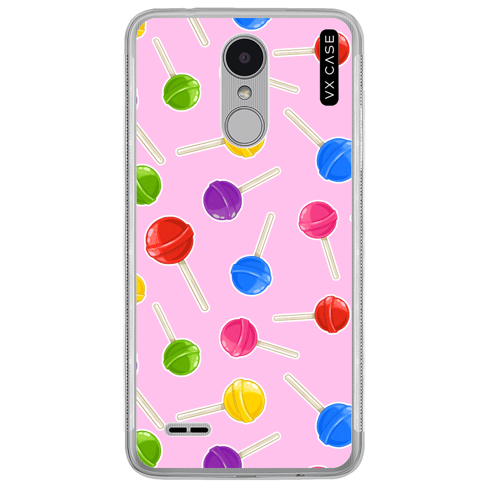 Capa para LG K10 [2017]/K10 [2018] VX Case Lollipop Pattern Silicone TPU  Translúcida - VX Case