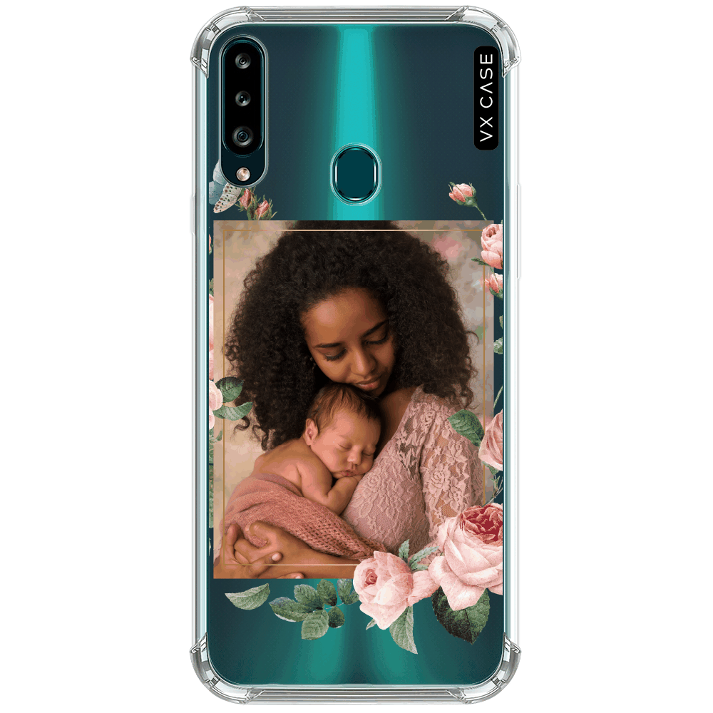 Capinha personalizada Print My Case para Galaxy A20s - VX Case - Bunch Of  Flowers Silicone TPU Translúcida - VX Case