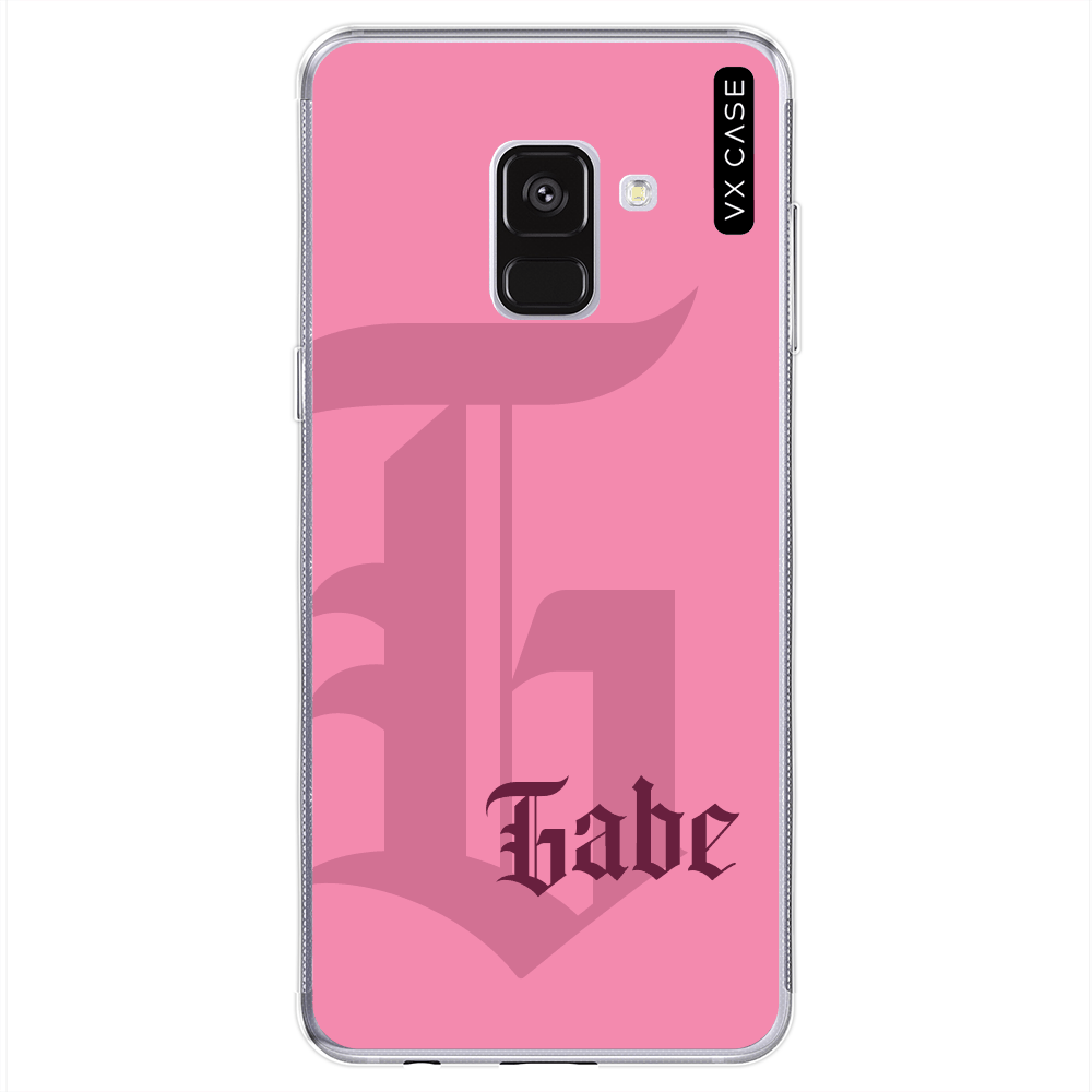 Capa para Galaxy A8 (2018) VX Case Pink Gothic Monogram - VX Case