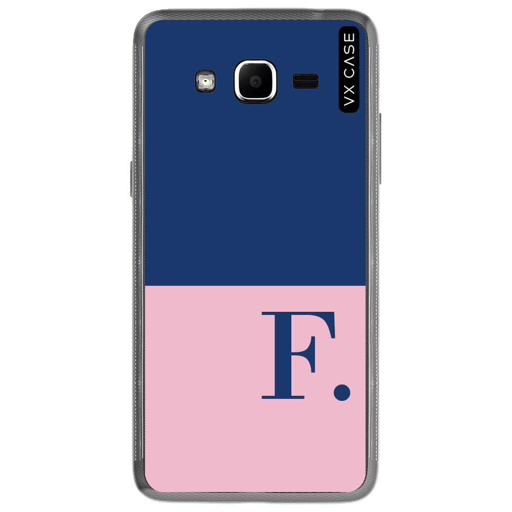 Capa para Galaxy J2 Prime VX Case Duo Blue and Rose Monogram Silicone TPU  Translúcida - VX Case