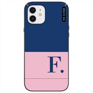 capa-para-iphone-12-mini-vx-case-duo-blue-and-rose-monogram-preta-fosca