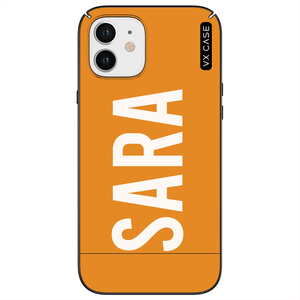 capa-para-iphone-12-mini-vx-case-orange-name-preta-fosca
