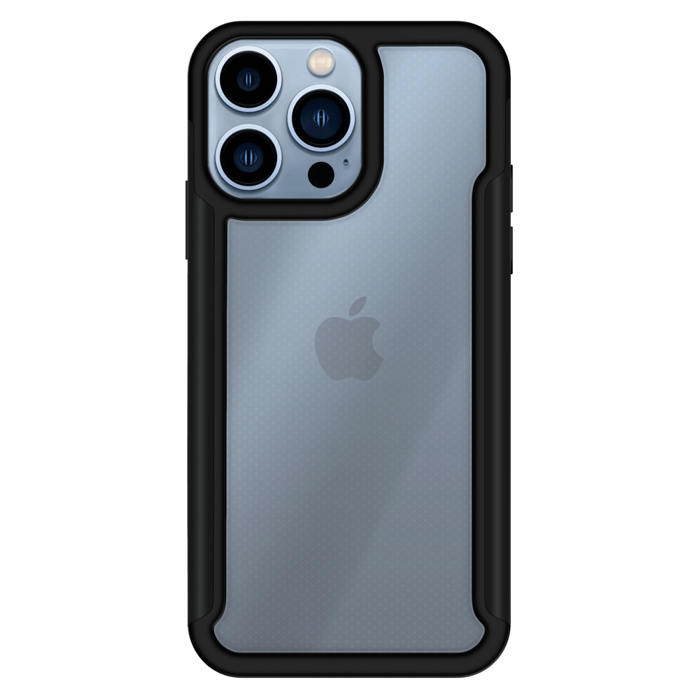 Capa para iPhone 13 Pro Shield Cover VX Case Transparente com Bordas  Laterais em Preto - VX Case