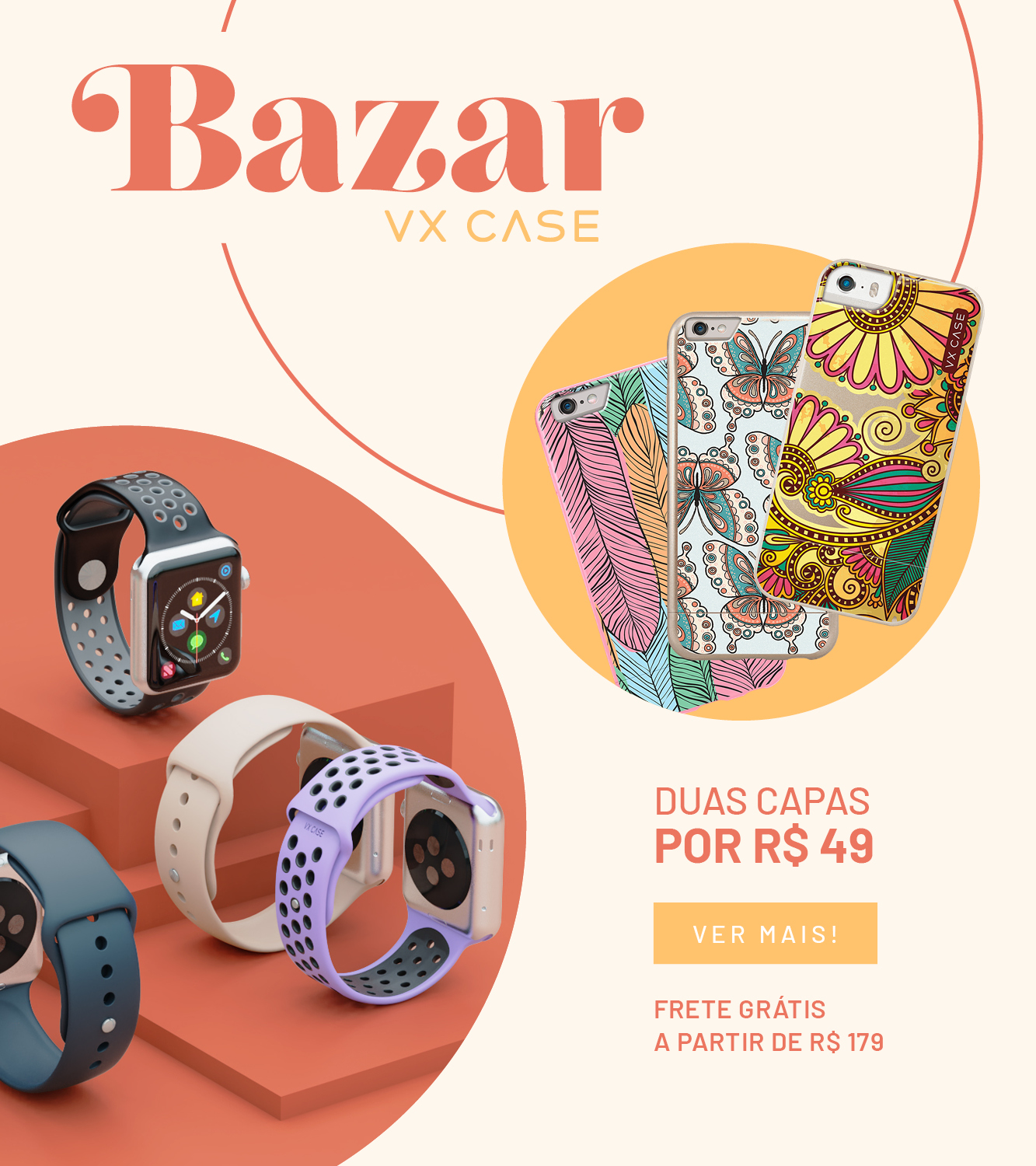 Bazar VX Case - Variedade de capinhas e acessórios. Duas capas por apenas R$49 Escolha a capa estampada que mais combina com o seu estilo. Aproveite também o Frete Grátis em pedidos a partir de R$ 179