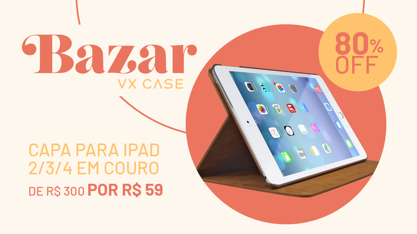 Capa em Couro para iPad 2/3/4 VX Case