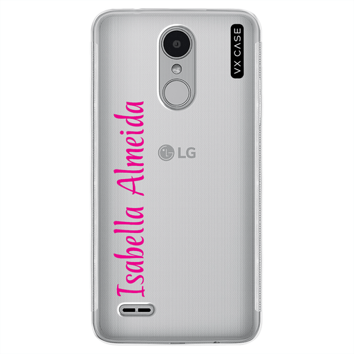 Capa para LG K10 Novo VX Case Nome Personalizado [Rosa] - VX Case