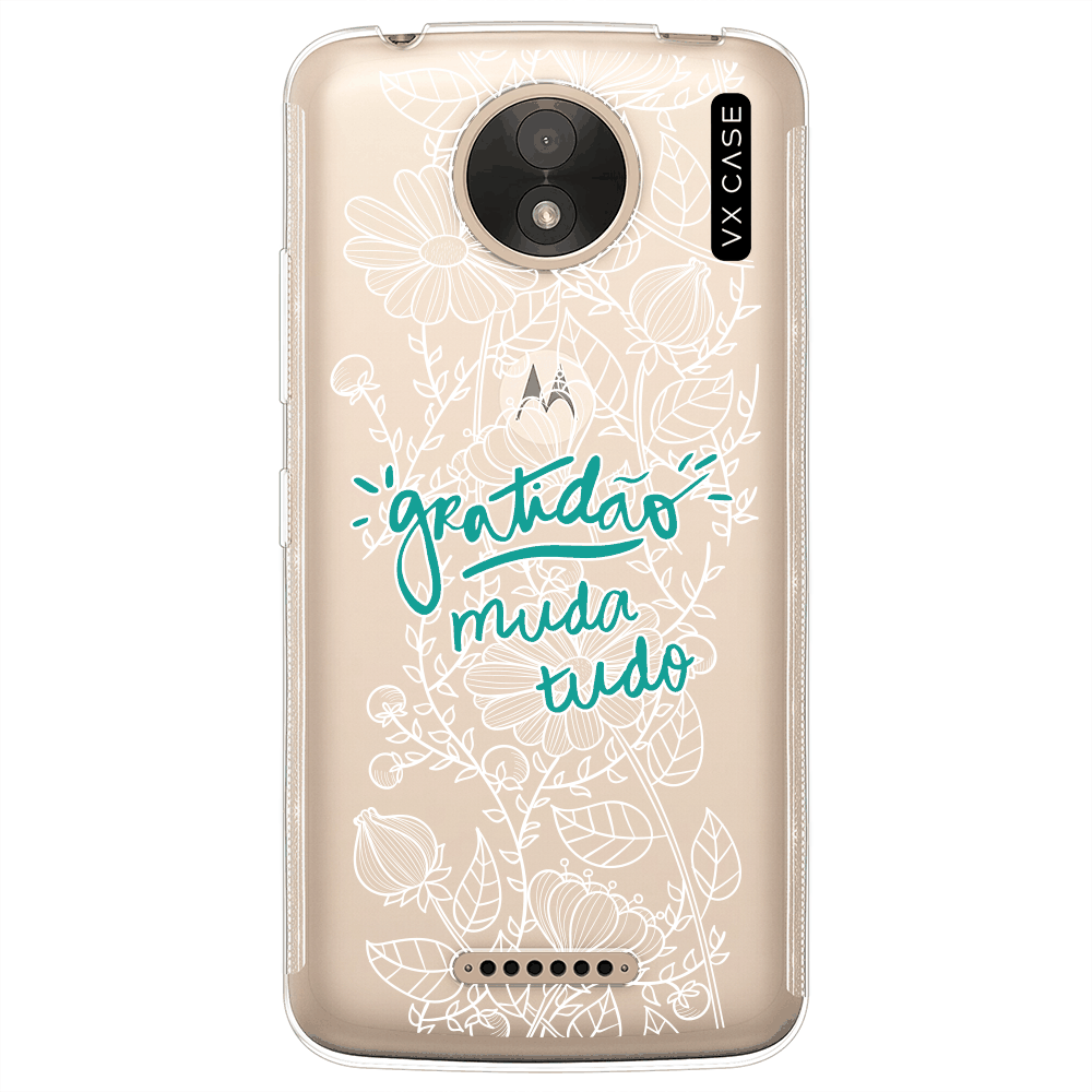 Capa para Moto C Plus VX Case Gratidão - VX Case