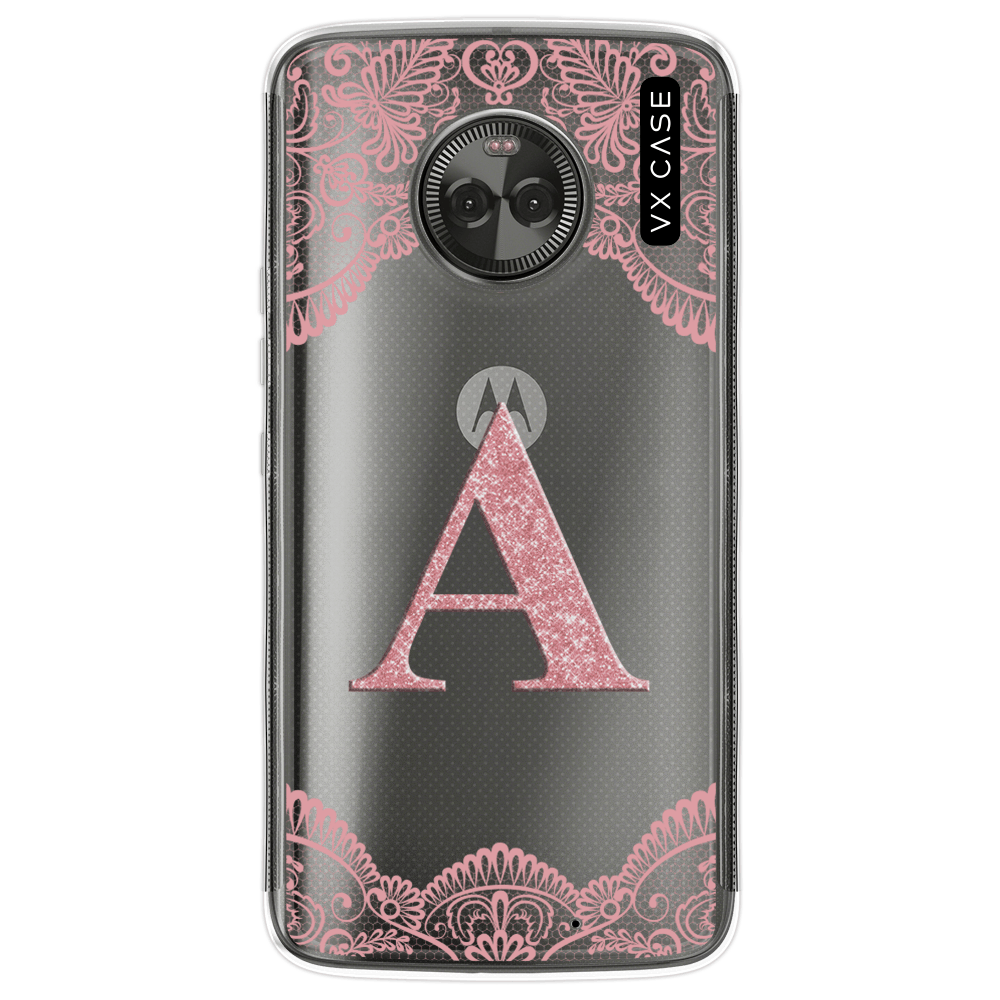 Capa para Moto X4 VX Case Letra Glitter Renda [rosa] - VX Case