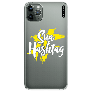capa-para-iphone-11-pro-max-vx-case-hashtag-amarela-com-letras-brancas-transparente