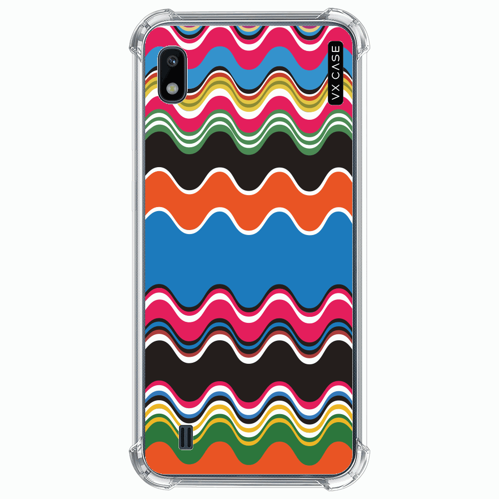 Capa para Galaxy A10 VX Case Ondas Coloridas - VX Case