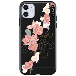 capa-para-iphone-11-vx-case-cherry-flowers-preta-fosca