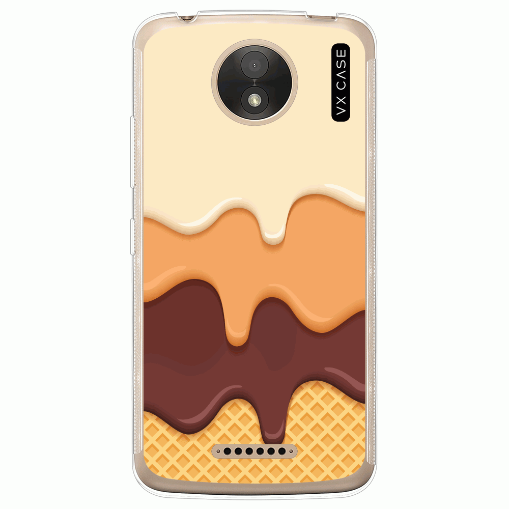 Capa para Moto C Plus VX Case Creme, Caramelo e Chocolate - VX Case
