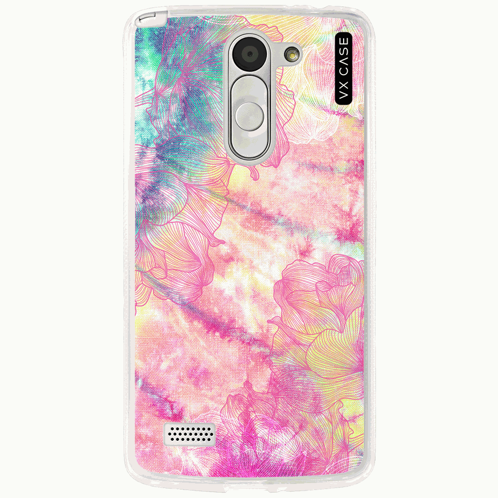Capa para LG L Prime VX Case Blooming Tie Dye - VX Case