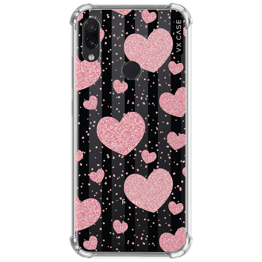 Capa para Redmi Note 7 VX Case Corações Glitter - VX Case