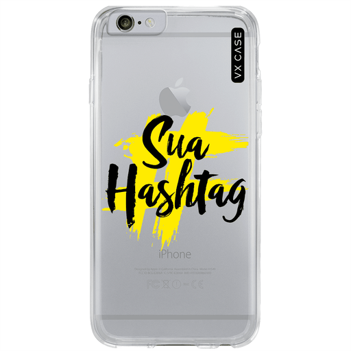 Capa para iPhone 6/S VX Case Hashtag [amarela] Silicone TPU Transparente -  VX Case