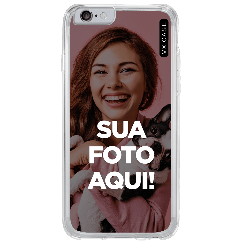 Capinha Personalizada para iPhone 6/S Print My Case - VX Case Silicone TPU  Transparente - VX Case