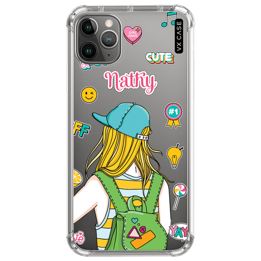 Capa para iPhone 11 Pro Max VX Case BFF stickers 2 Silicone TPU Translúcida  - VX Case