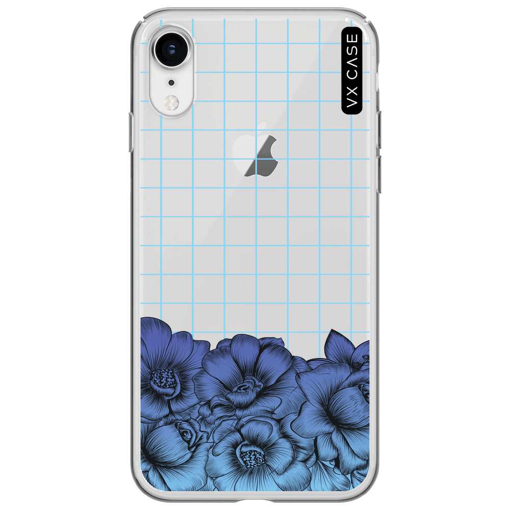 Capa para iPhone XR VX Case Lilac Flower Grid Silicone TPU Translúcida - VX  Case