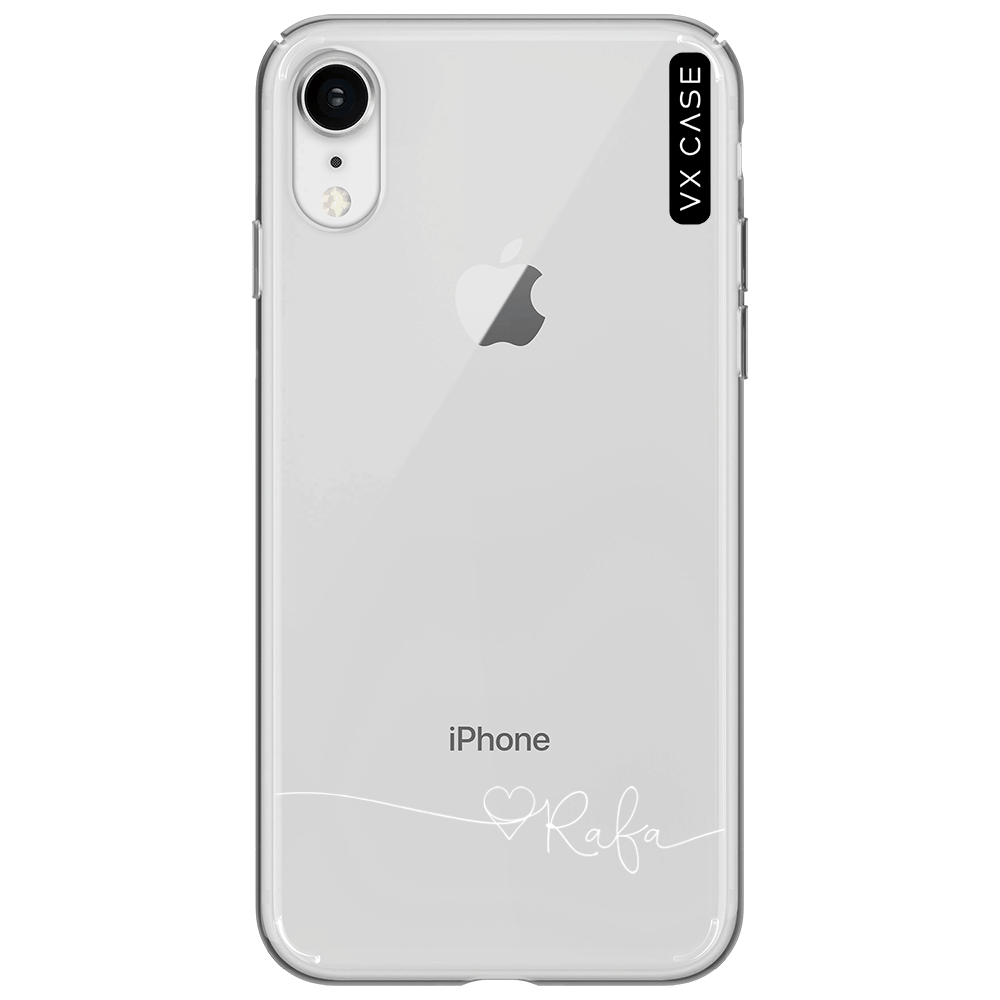 Capa para iPhone XR VX Case Heart Signature [branco] Silicone TPU  Translúcida - VX Case