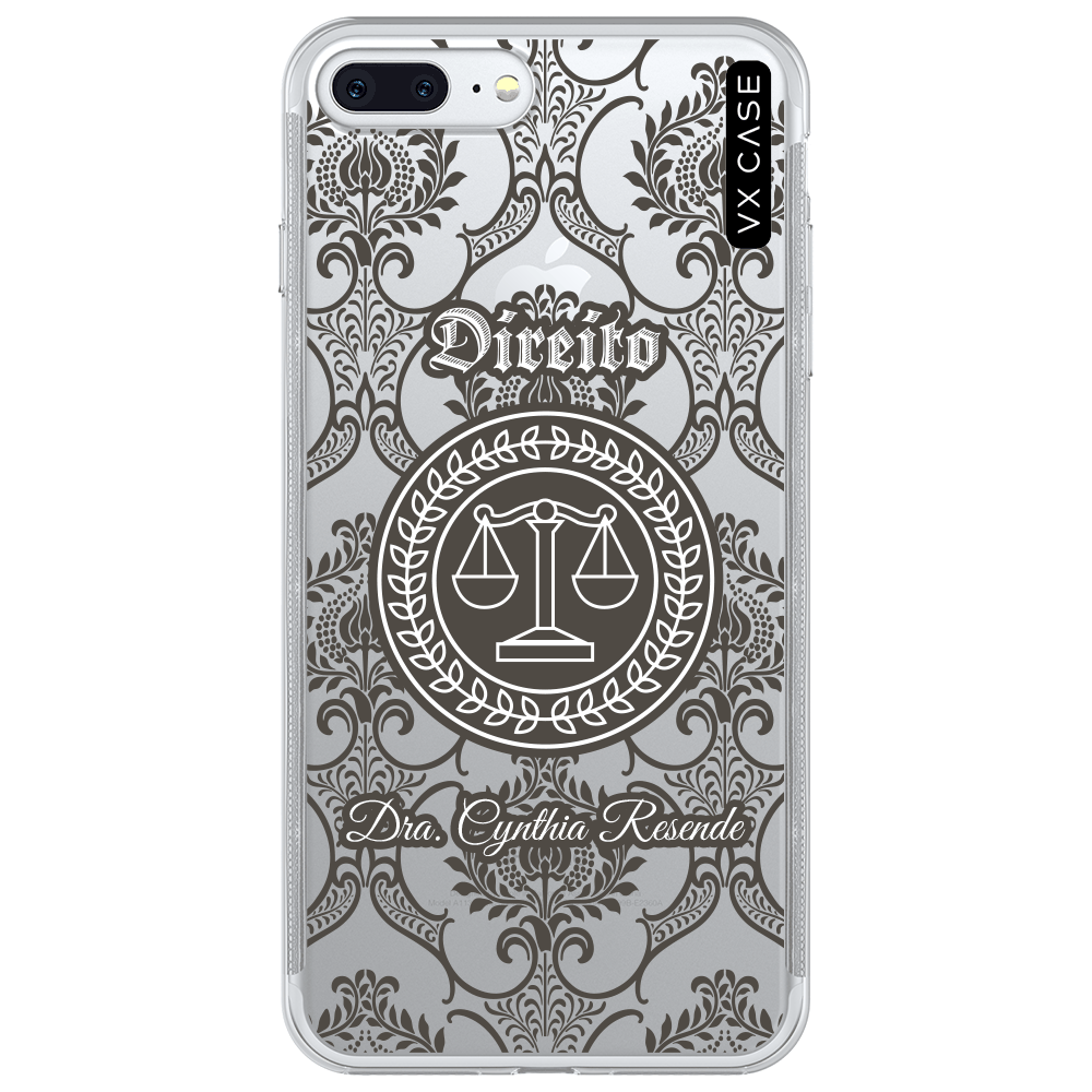 Capa para iPhone 7/8 Plus VX Case Direito [Branca] Silicone TPU Translúcida  - VX Case