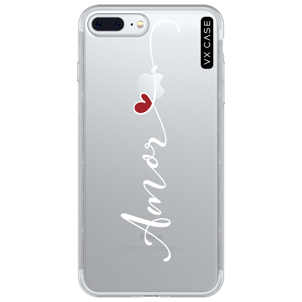 Capa para iPhone 7/8 Plus VX Case Amor Sublime [branca] Silicone TPU  Translúcida - VX Case