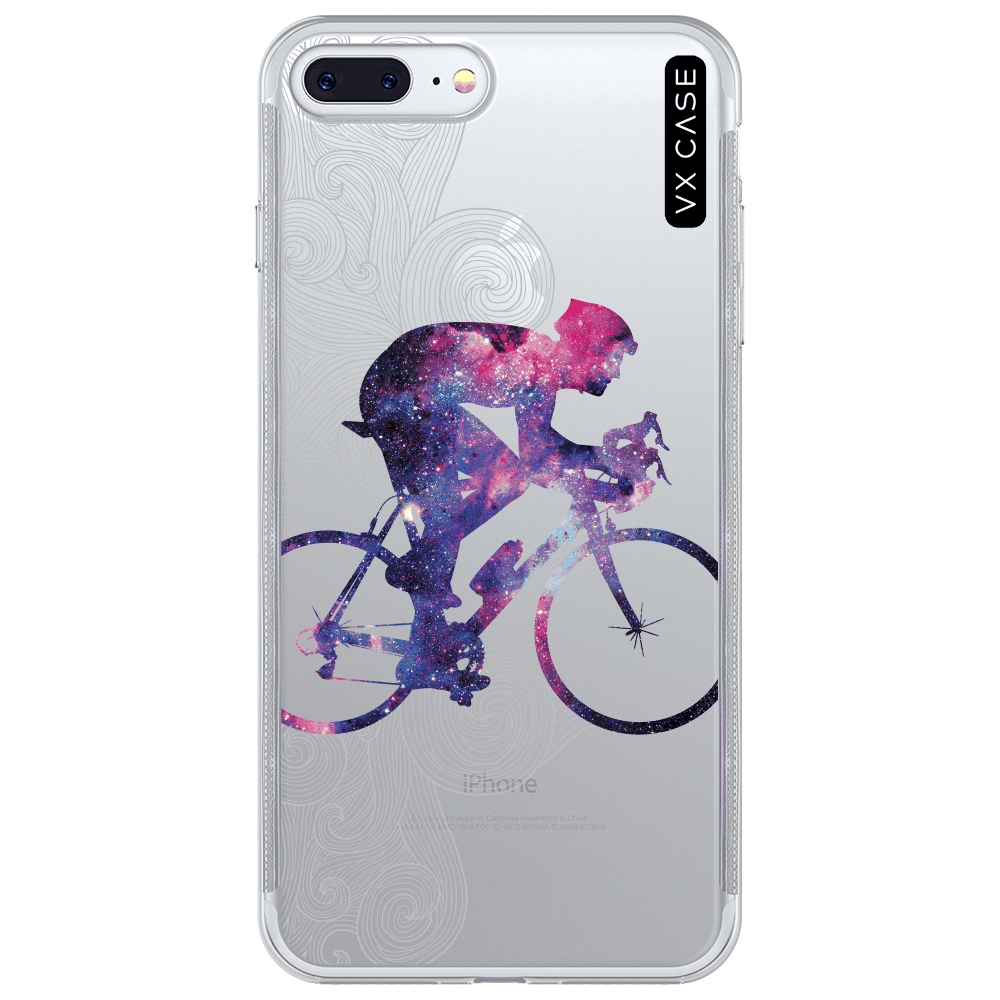 Capa para iPhone 7/8 Plus VX Case Starry Rider Masculino Silicone TPU  Translúcida - VX Case
