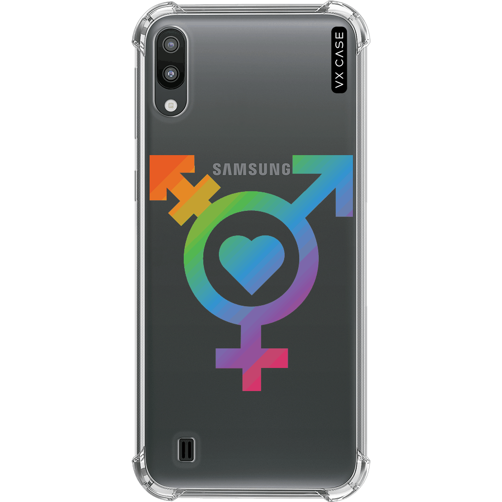 Capa para Galaxy M10 VX Case LGBT Love Silicone TPU Translúcida - VX Case