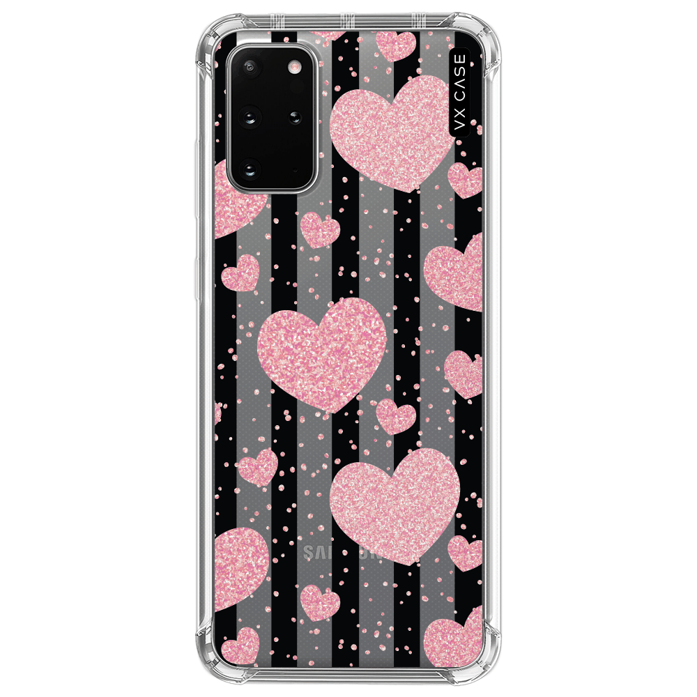 Capa para Galaxy S20 Plus VX Case Corações Glitter - VX Case