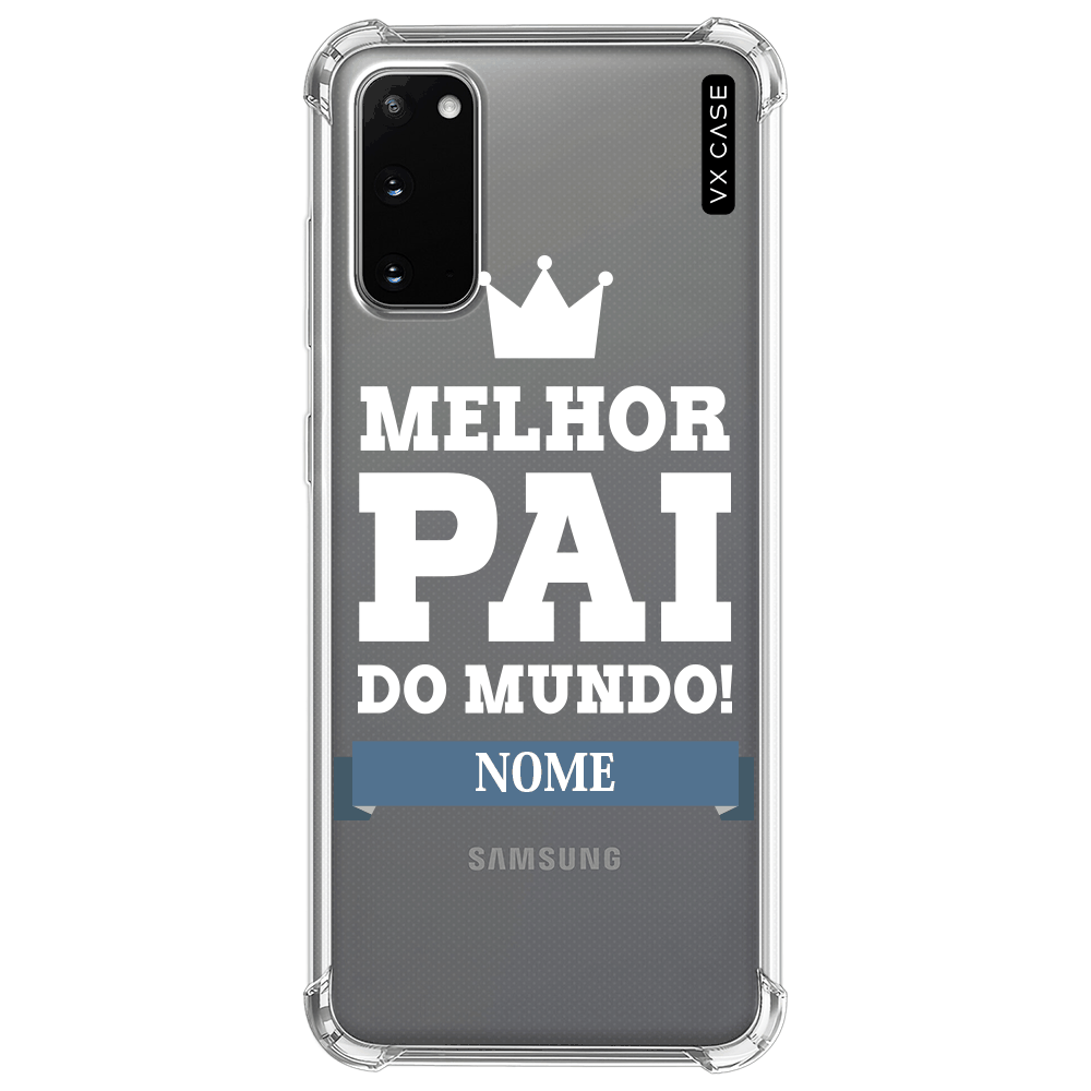 Capa para Galaxy S20 VX Case Melhor Pai do Mundo Silicone TPU Translúcida -  VX Case