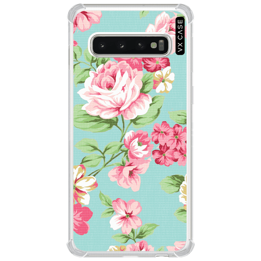 Capa para Galaxy S10 Plus VX Case Candy Flowers Silicone TPU Translúcida -  VX Case