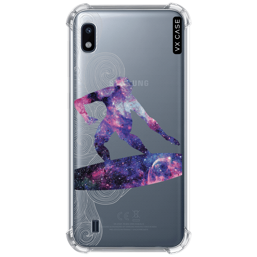 Capa para Galaxy A10 VX Case Starry Surfer Masculino Silicone TPU  Translúcida - VX Case