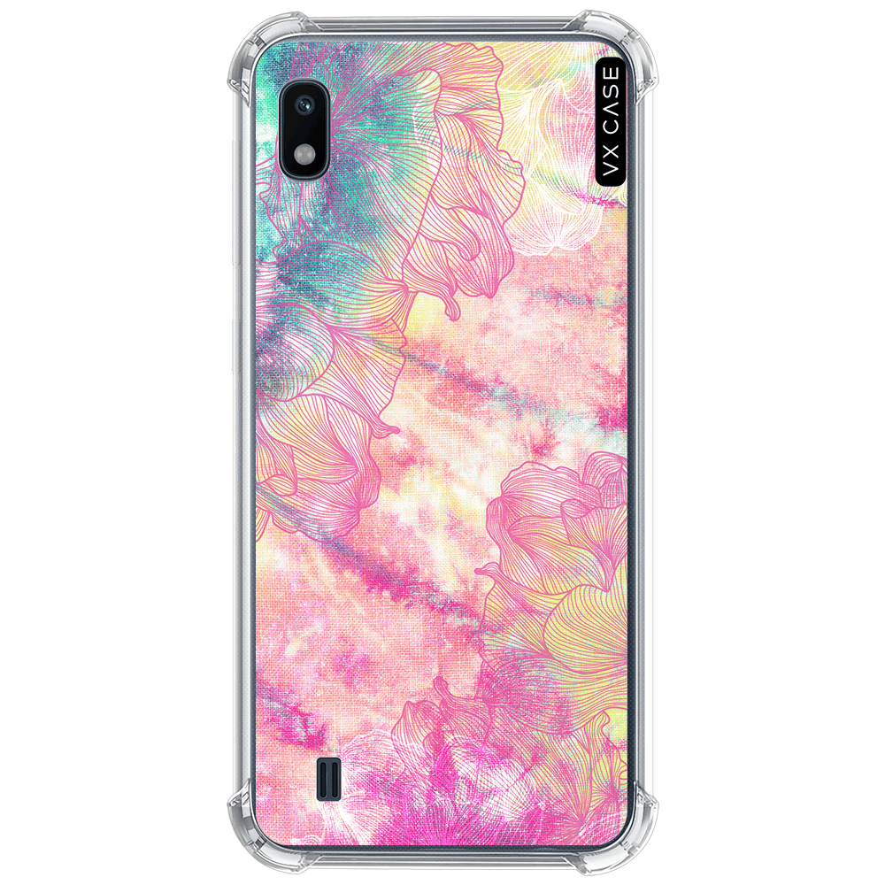 Capa para Galaxy A10 VX Case Blooming Tie Dye Silicone TPU Translúcida - VX  Case