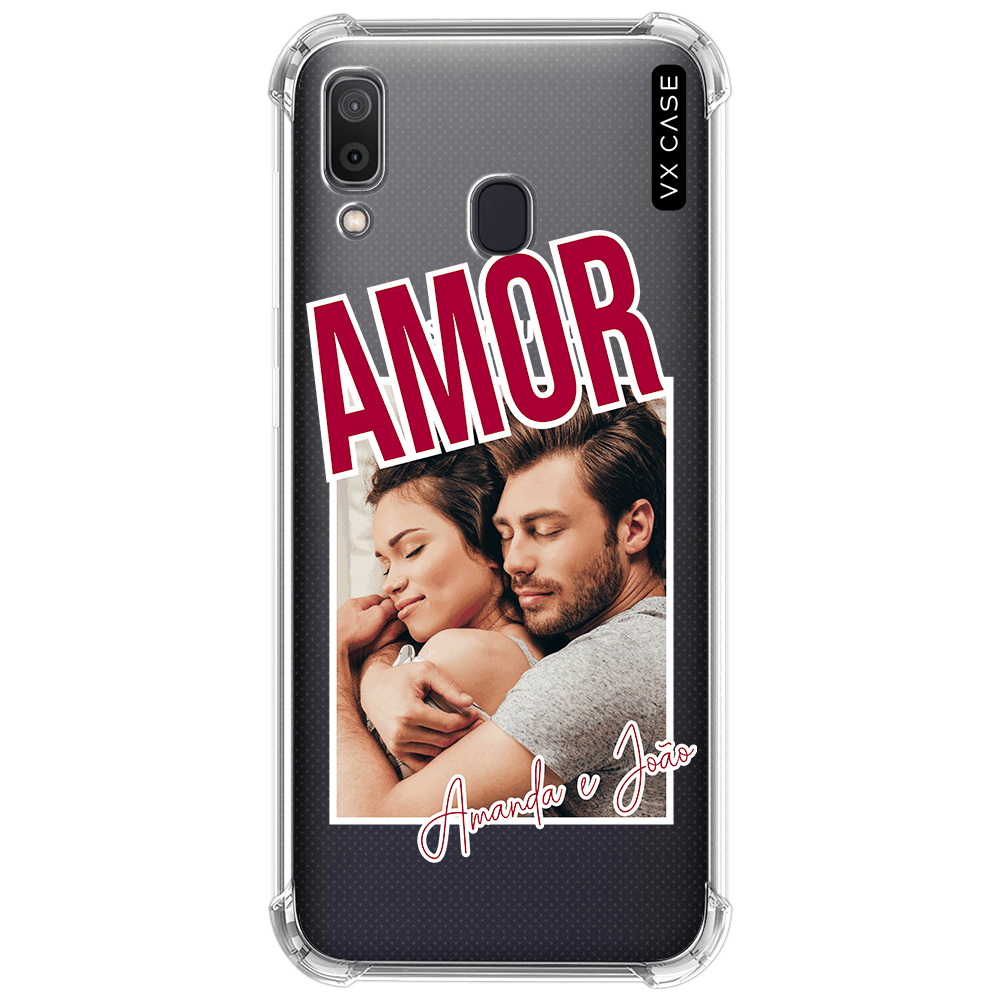 Capinha personalizada Print My Case para Galaxy A20 / Galaxy A30 - VX Case  - Print My Love Silicone TPU Translúcida - VX Case