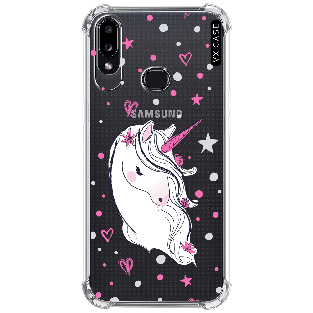 Capa para Galaxy A10s VX Case Unicórnio Cinza Silicone TPU Translúcida - VX  Case
