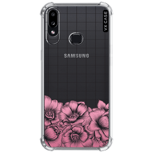 capa-para-galaxy-a10s-vx-case-pink-flower-grid-translucida